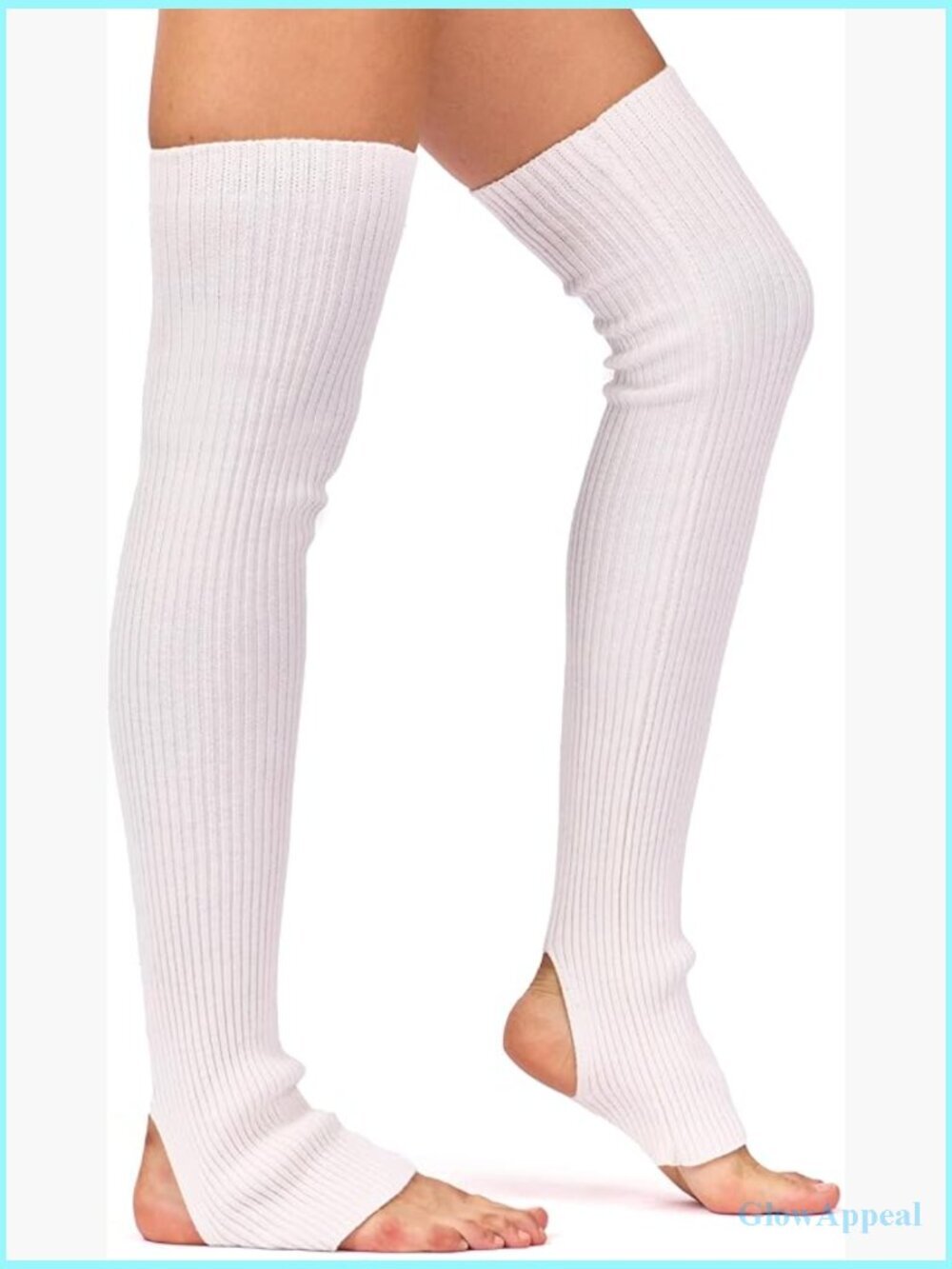 Wool Leg Warmers 28" Thigh High Stirrup for Yoga Ballet Dance